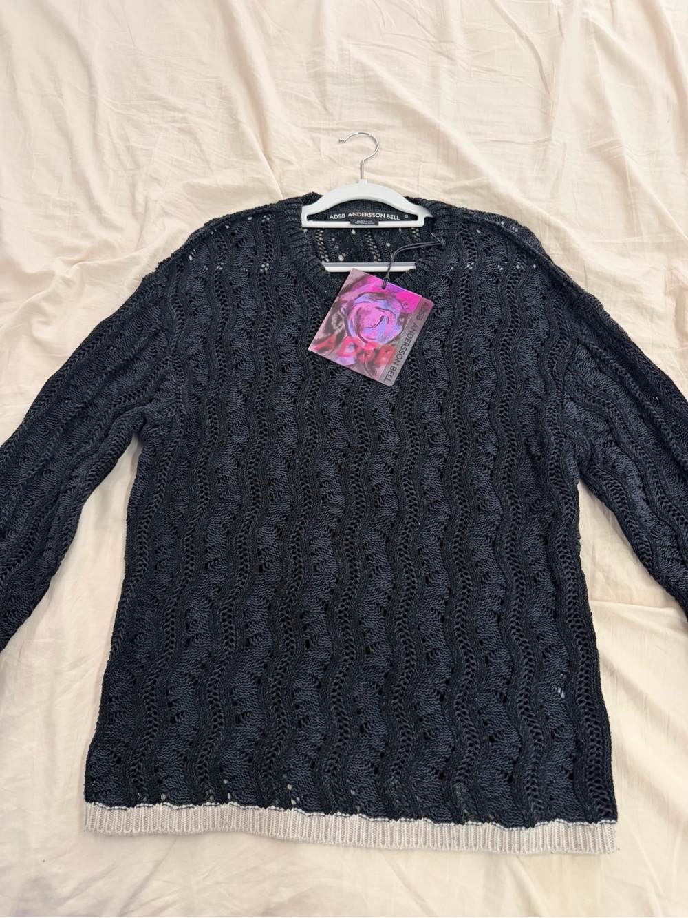ANDERSSON BELL Black Knit Long-Sleeve Sweater
